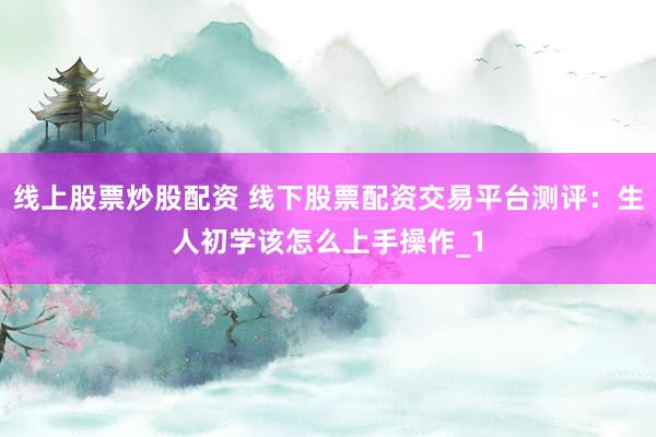 线上股票炒股配资 线下股票配资交易平台测评：生人初学该怎么上手操作_1